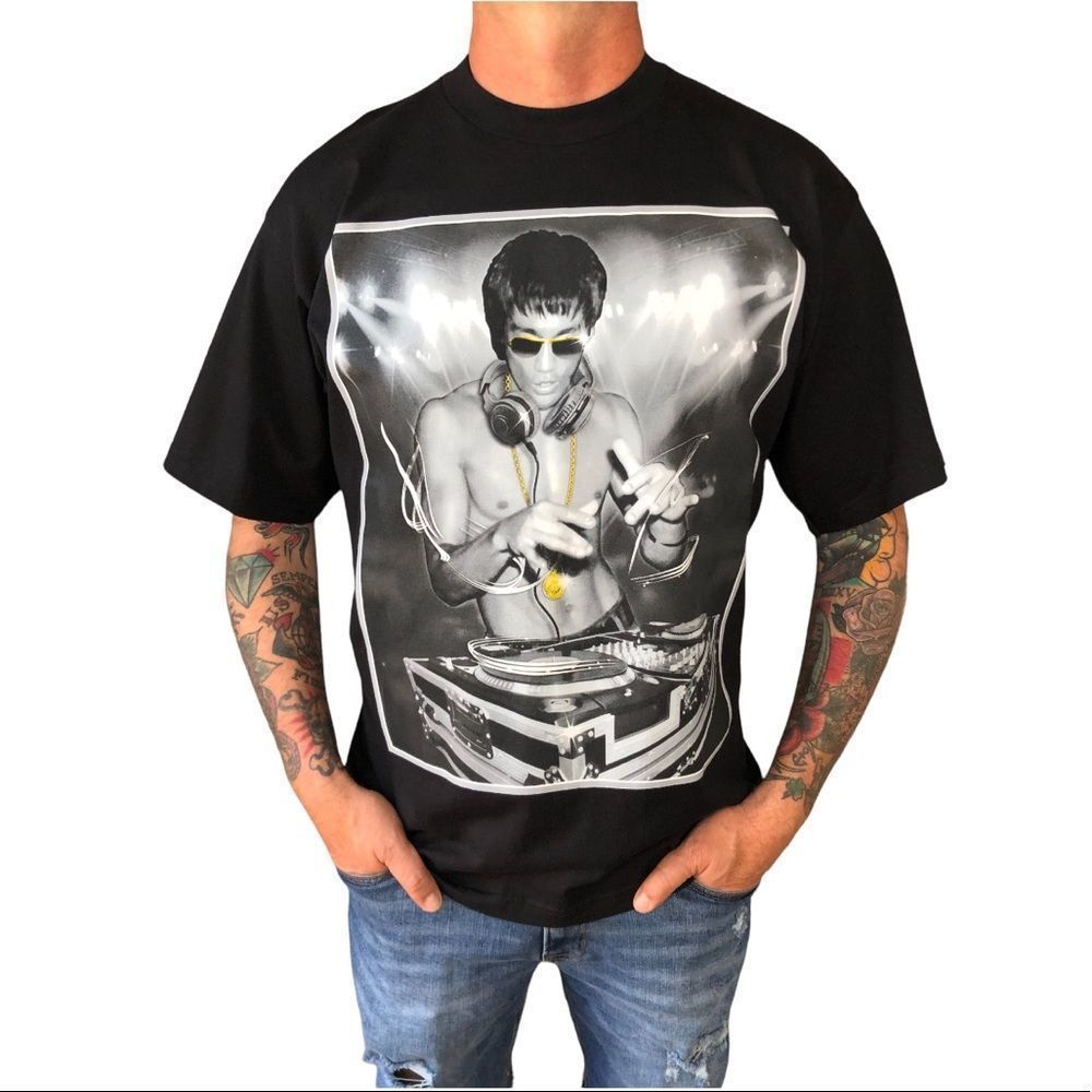 Retro Bruce Lee DJ Tee sz XL